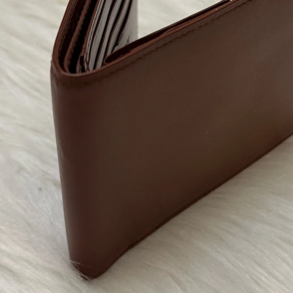 BURBERRY - MENS NOVA CHECK LINED BROWN LEATHER BIFOLD WALLET